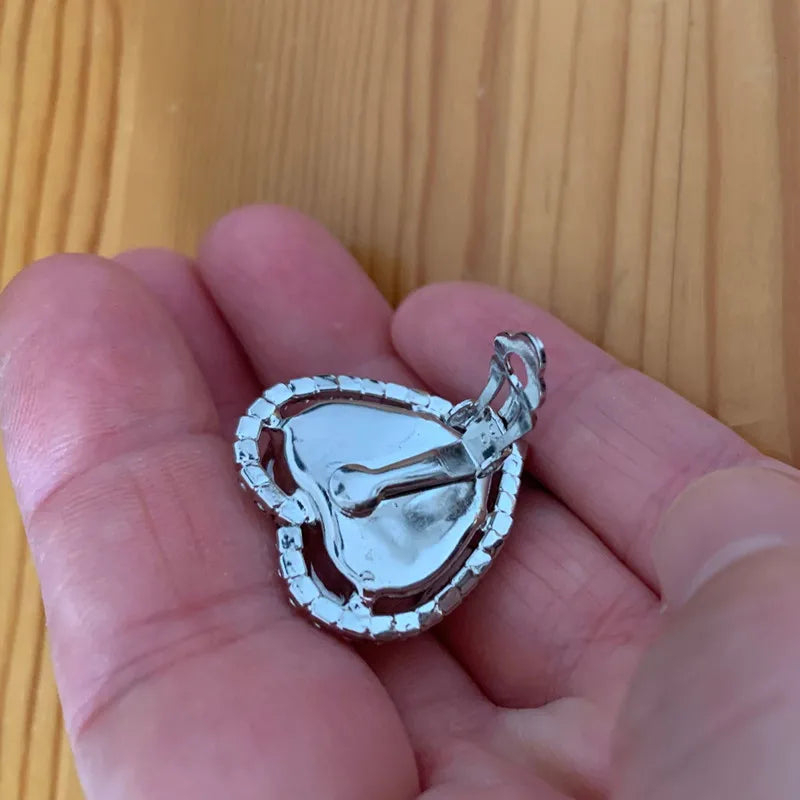 Love Heart Crystal Clip on Earrings - Fanci Goddess