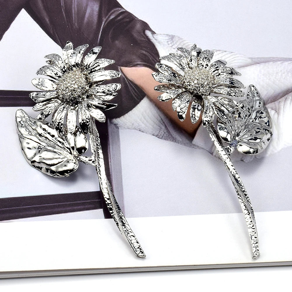 Plant Flower Drop Earrings