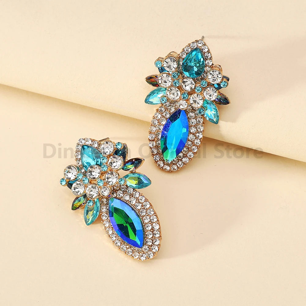 Elegant Glass Stud Earrings