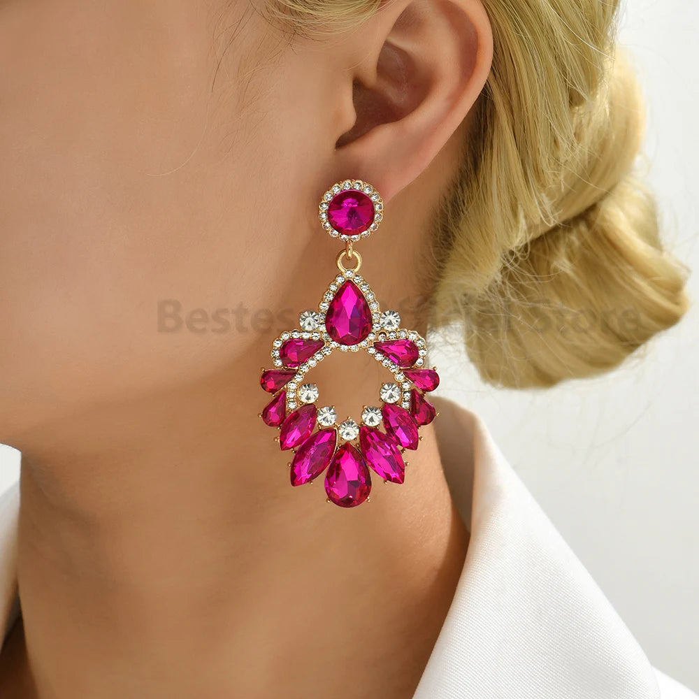 Statement Rhinestone Earrings