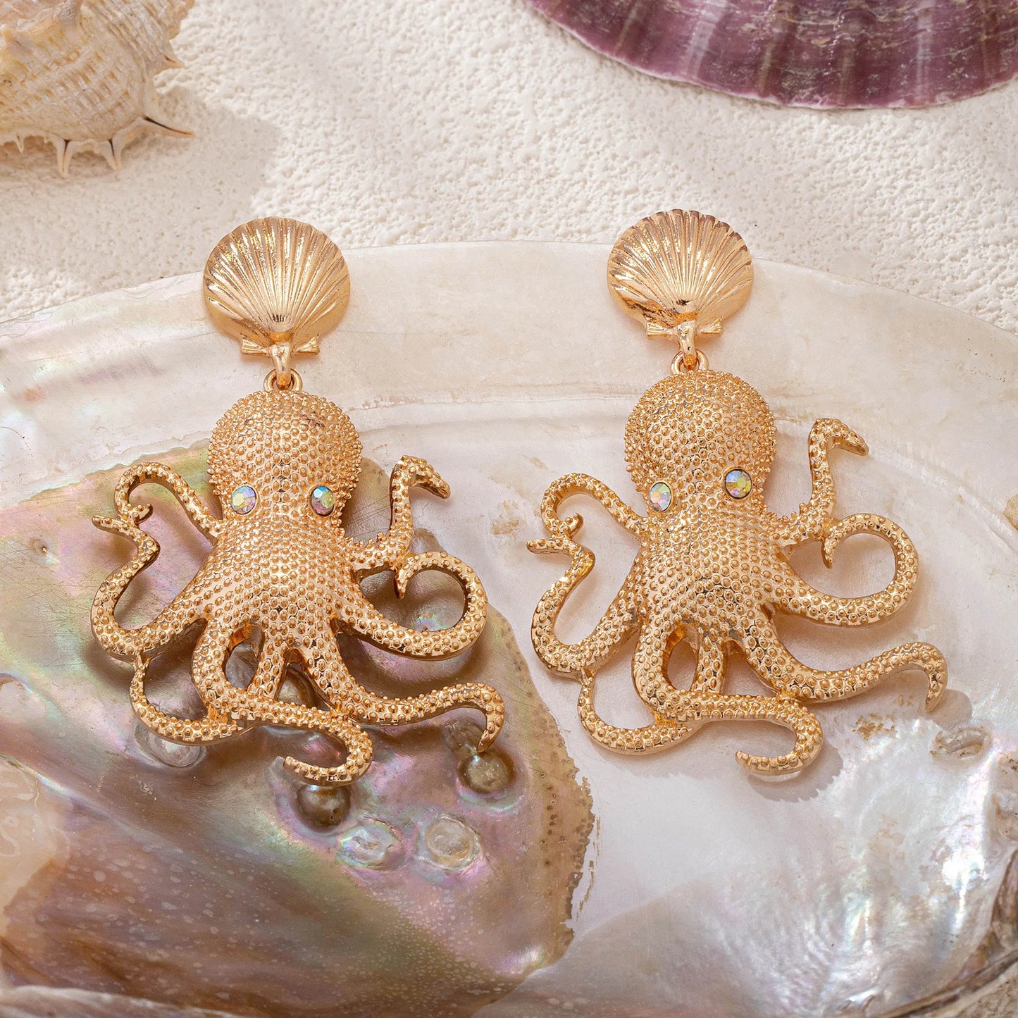 Octopus Exaggerated Ocean Earrings
