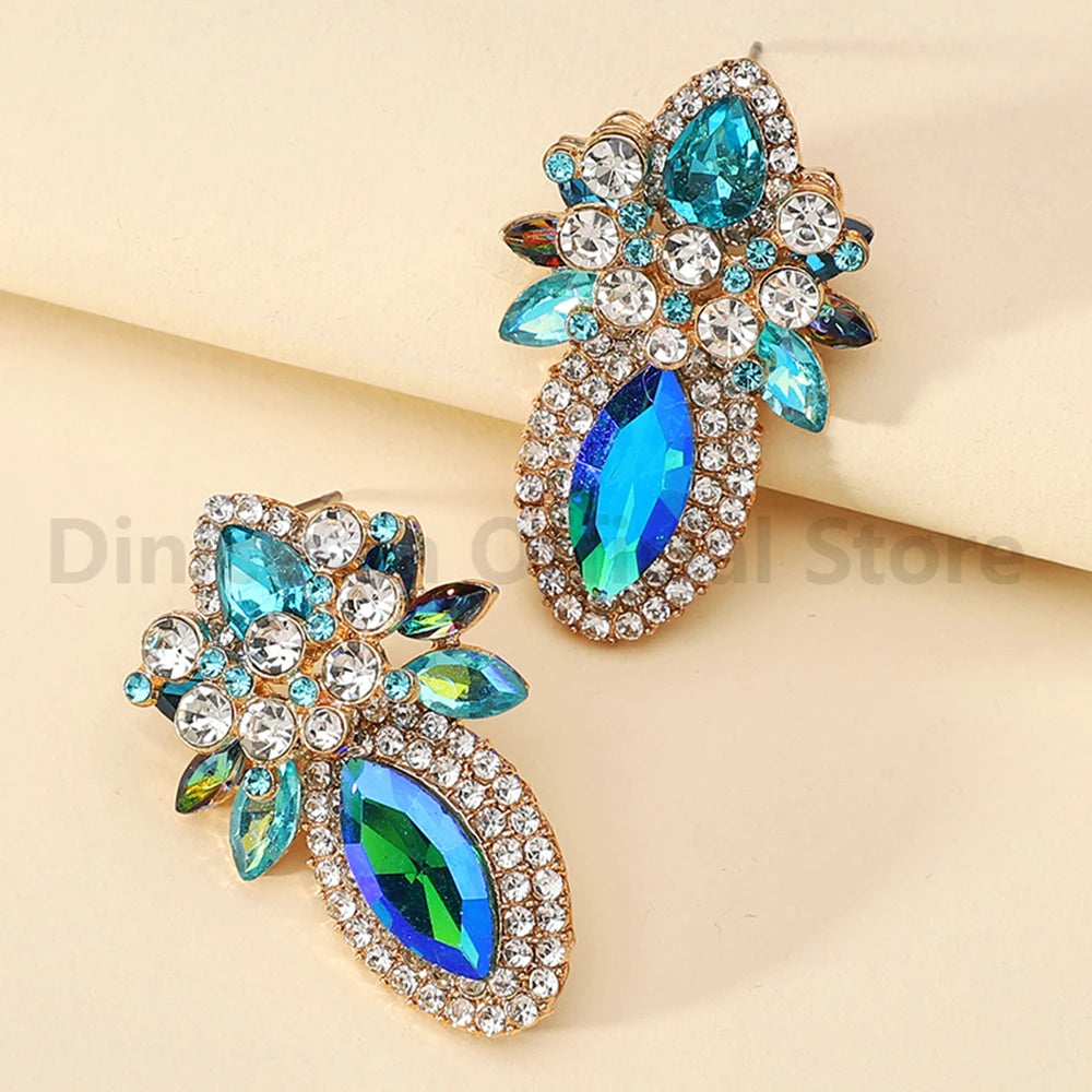 Elegant Glass Stud Earrings