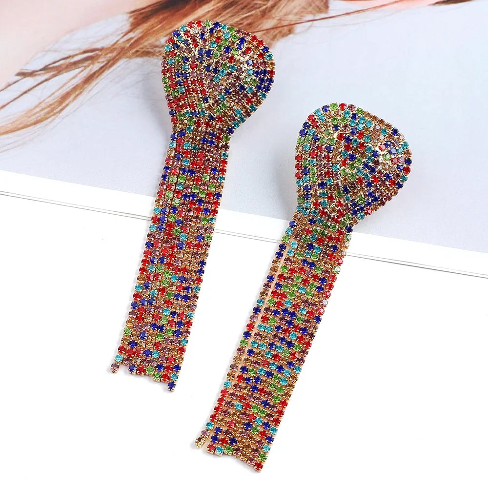 Charm Heart Shiny Rhinestone Earrings