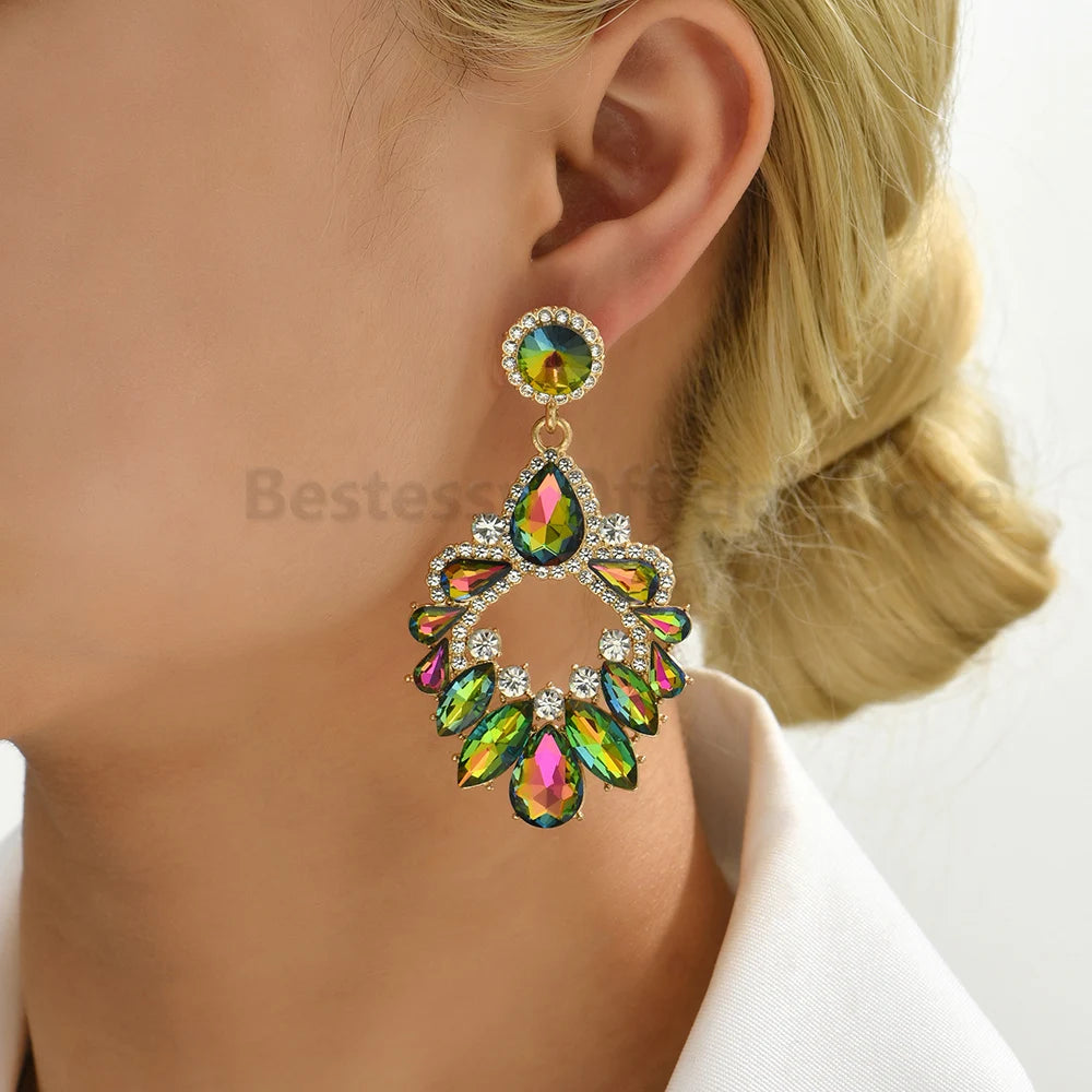 Statement Rhinestone Earrings - Fanci Goddess