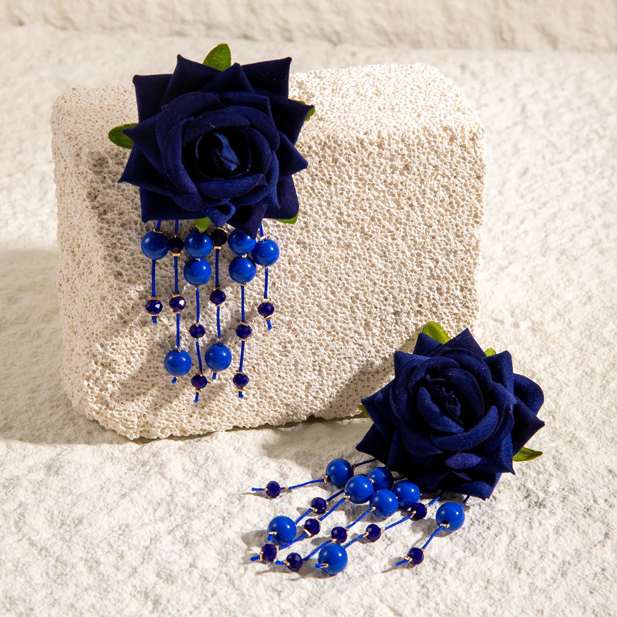 Fanci Multicolor Rose Flower Earrings