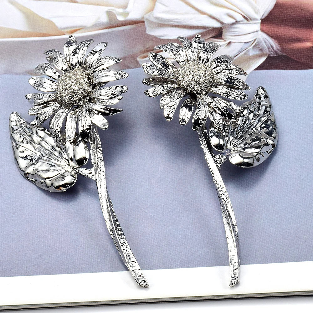 Plant Flower Drop Earrings