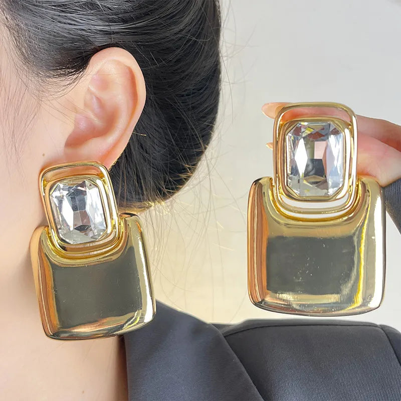 Vintage Stainless Steal Geometric Earrings
