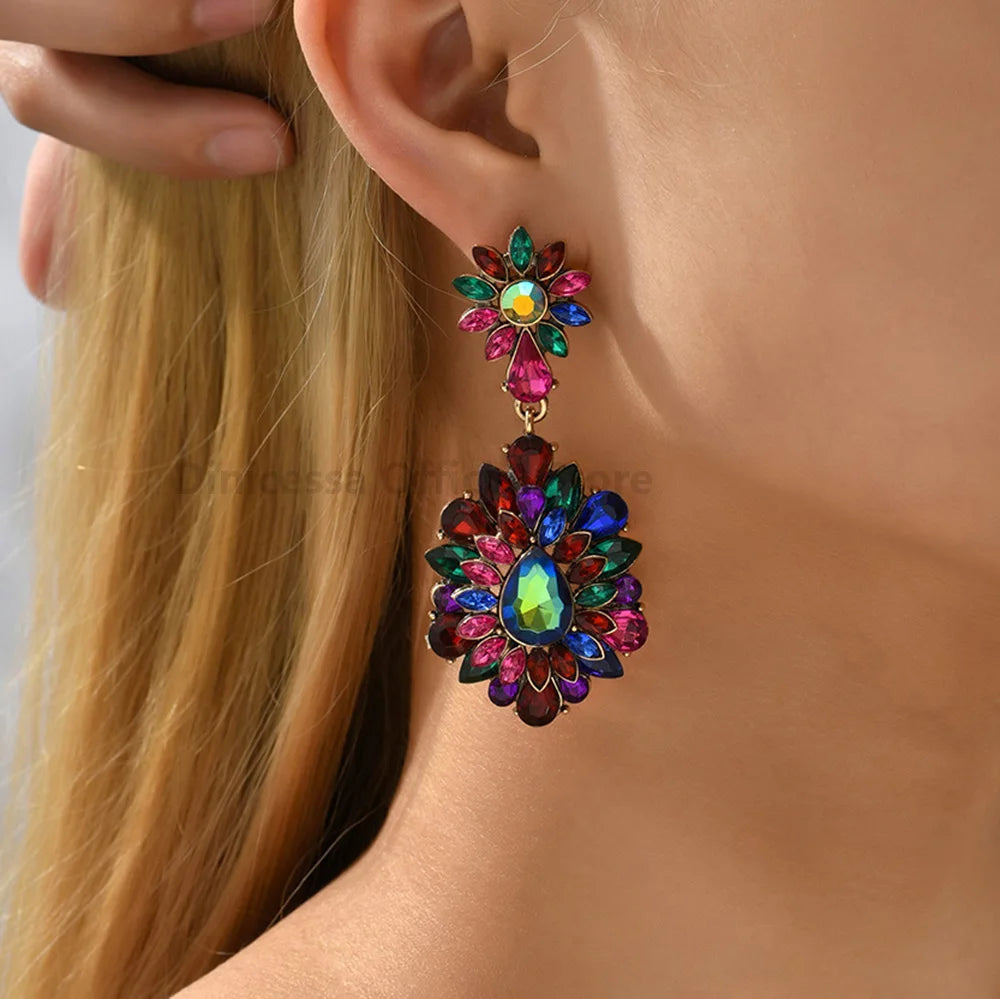 Teardrop Vintage Chandelier Crystal Earrings - Fanci Goddess