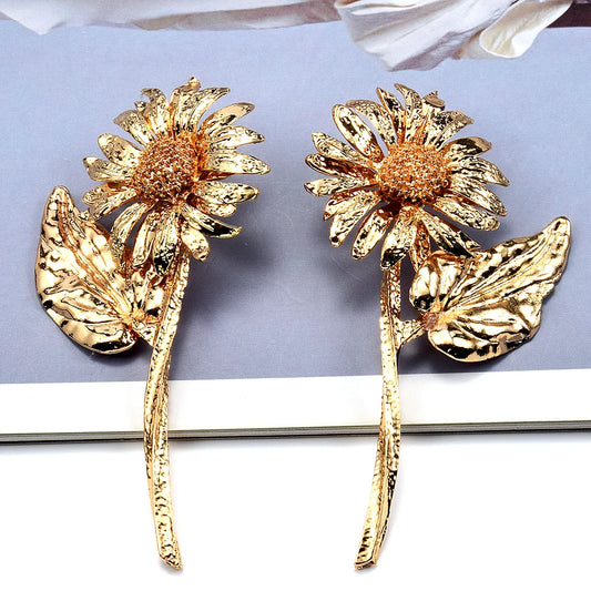 Plant Flower Drop Earrings