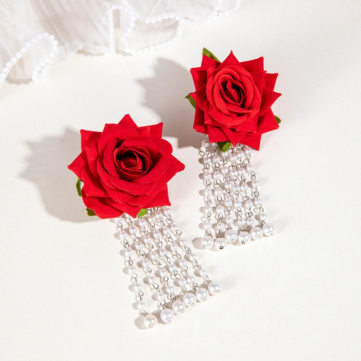 Fanci Multicolor Rose Flower Earrings