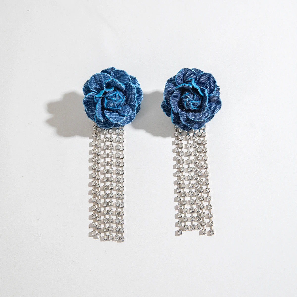 Tocona Pretty Big Rose Flowers Drop Earrings - Fanci Goddess