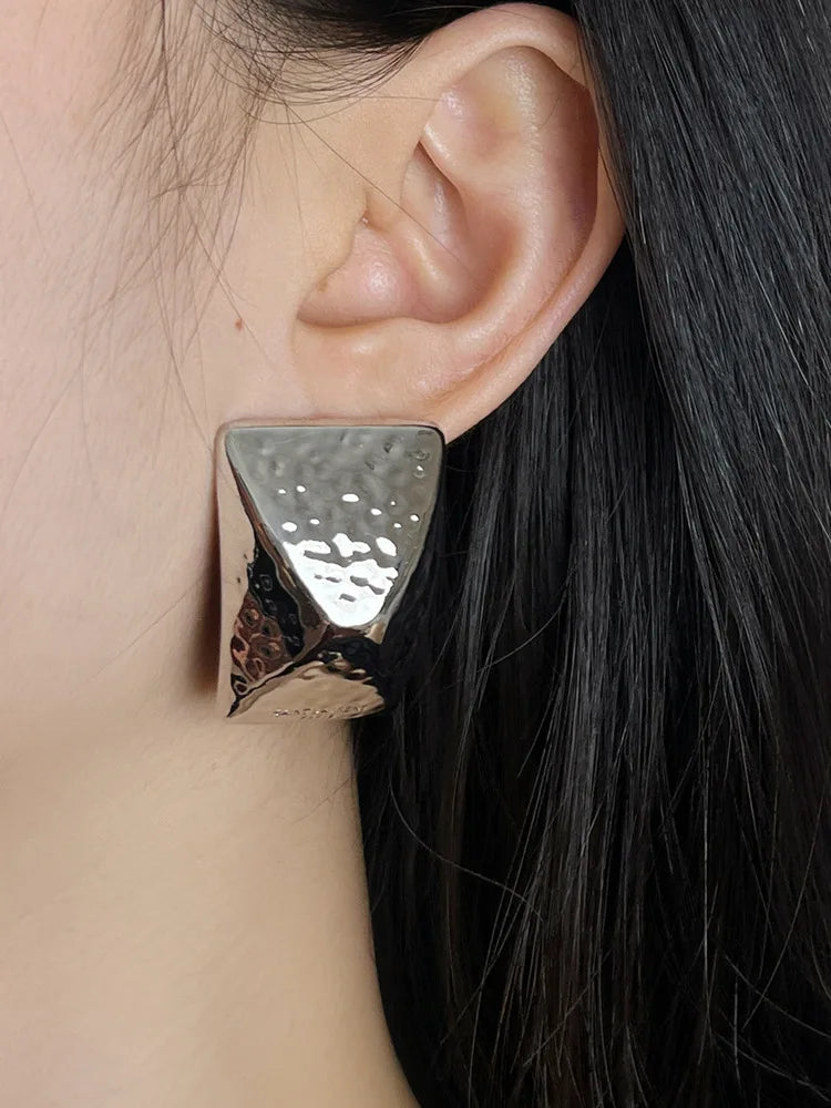 Stainless Steal Geometric Square Hollow Retro Earrings - Fanci Goddess