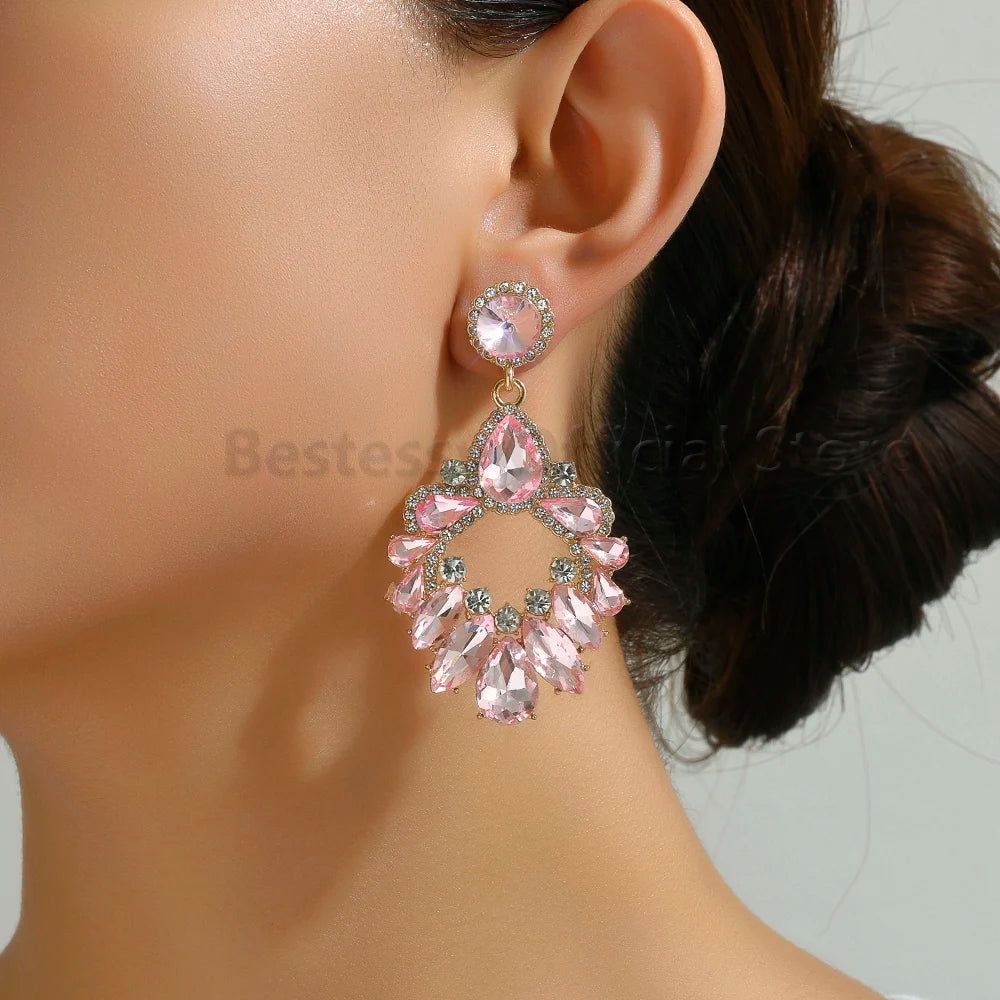 Statement Rhinestone Earrings - Fanci Goddess