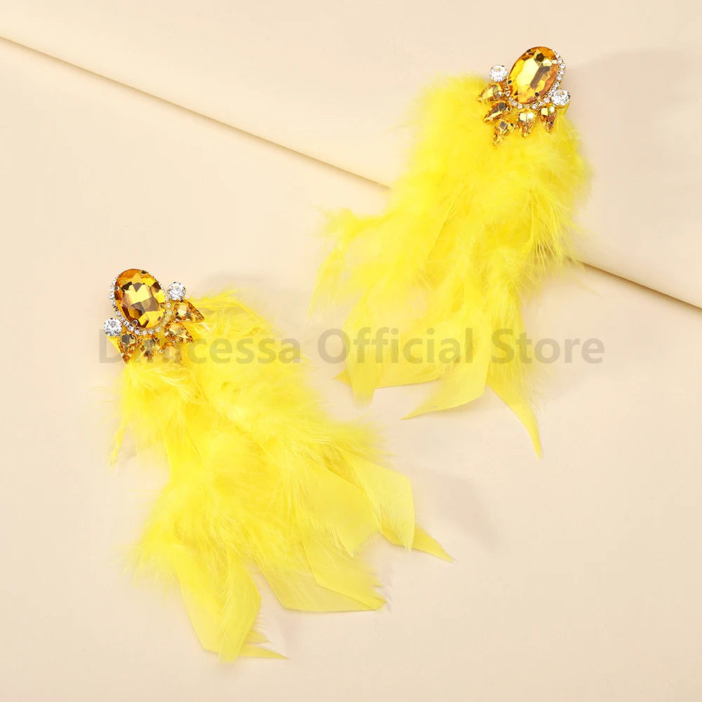 Charm Elegant Cute Feather Tassel Earrings - Fanci Goddess