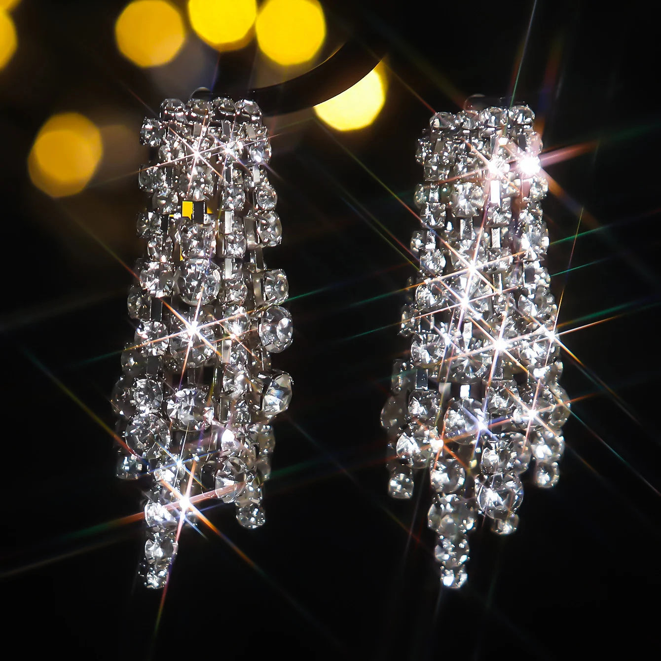 Sparking Tassel Rhinestone Earrings