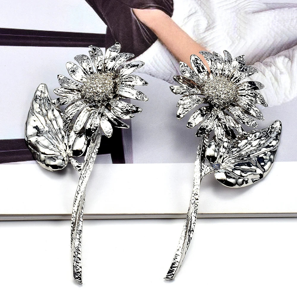 Plant Flower Drop Earrings