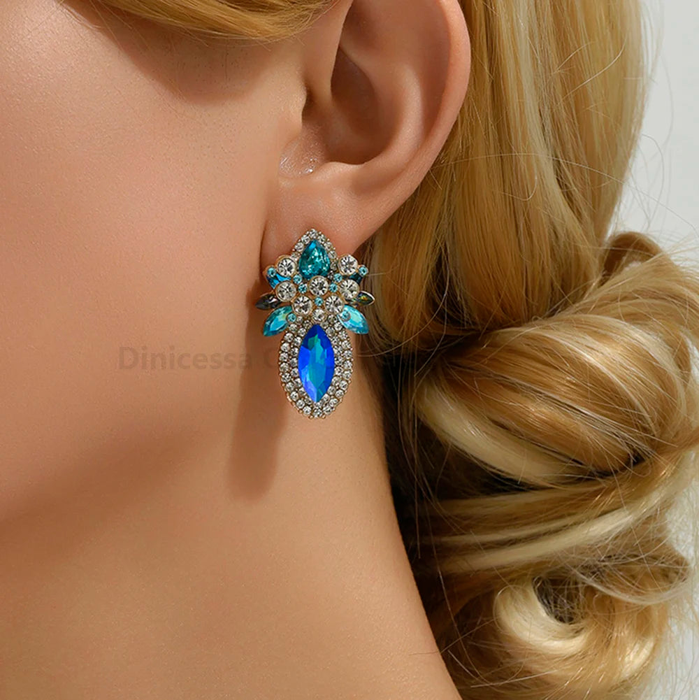 Elegant Glass Stud Earrings - Fanci Goddess