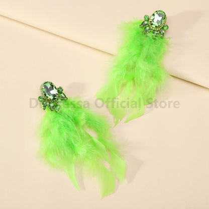 Charm Elegant Cute Feather Tassel Earrings - Fanci Goddess