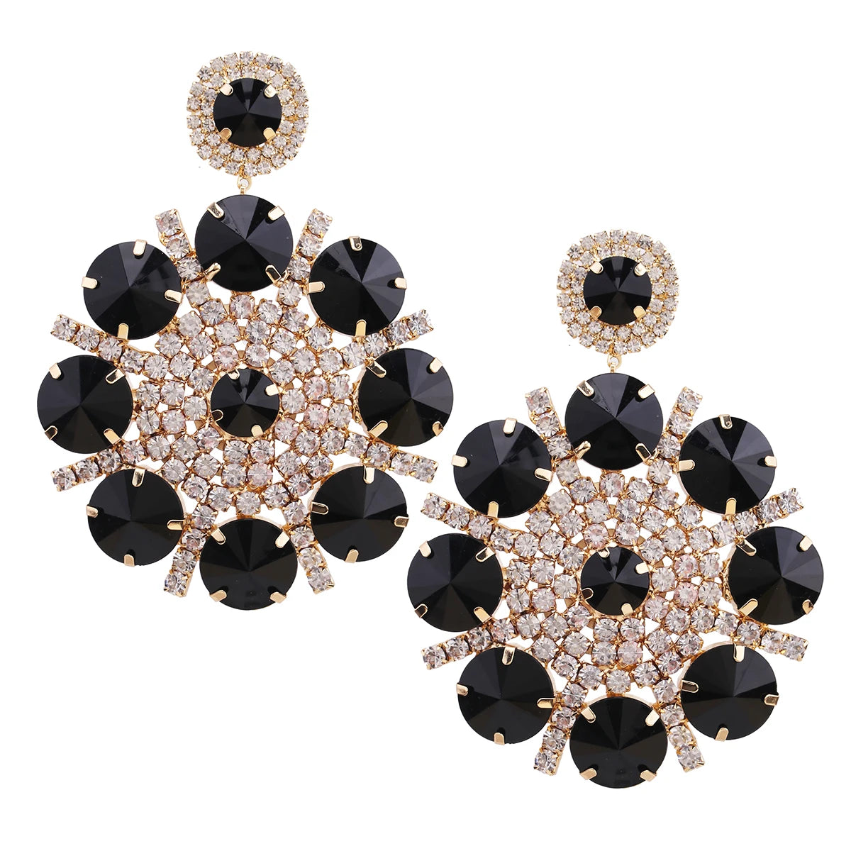 Exaggerated Elegant Beaded Imitation Pearl Earrings - Fanci Goddess