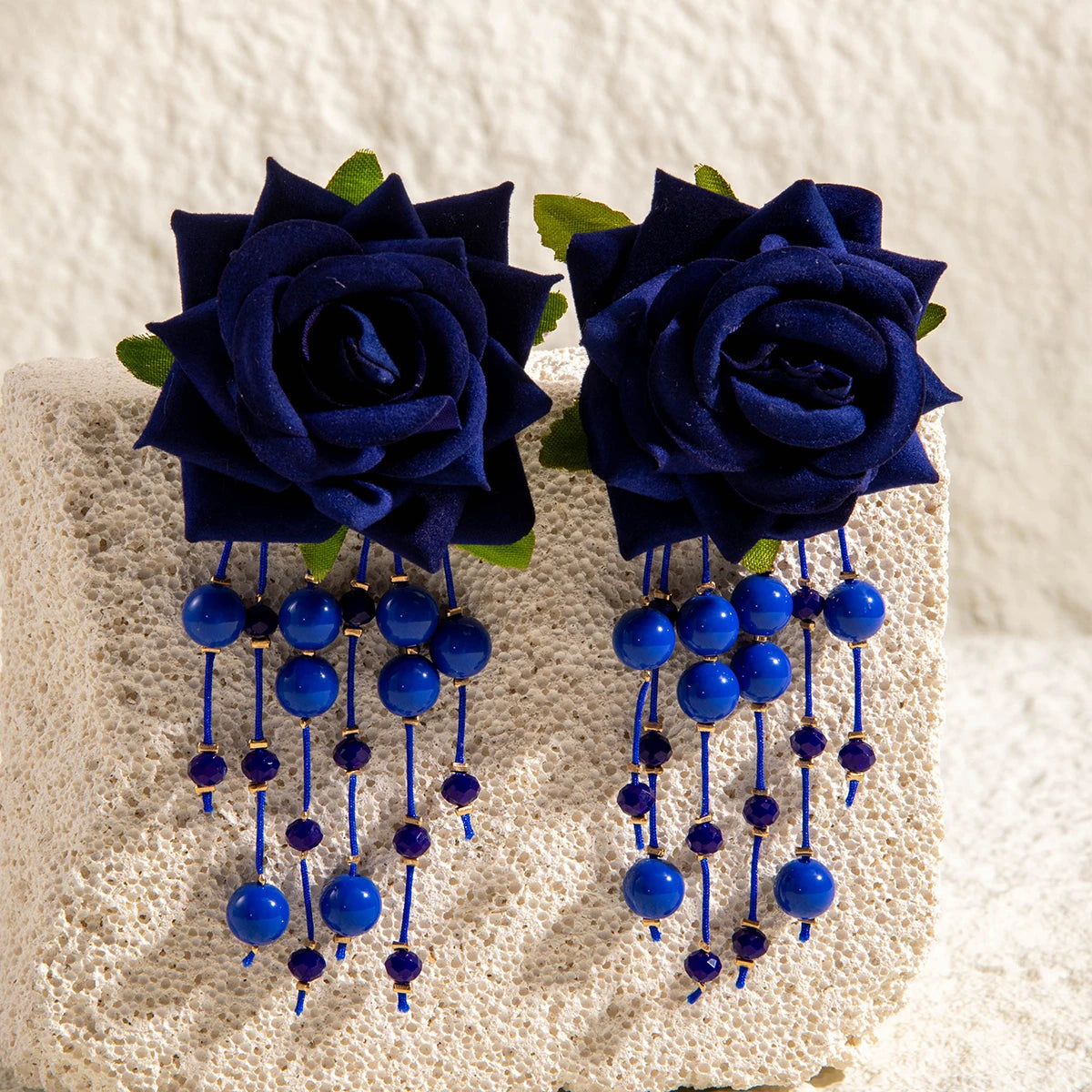 Fanci Multicolor Rose Flower Earrings