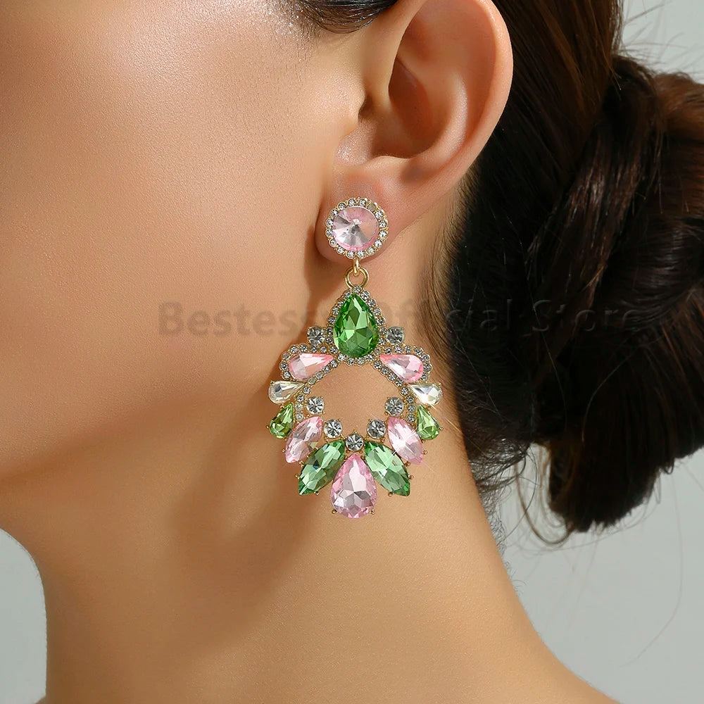 Statement Rhinestone Earrings - Fanci Goddess