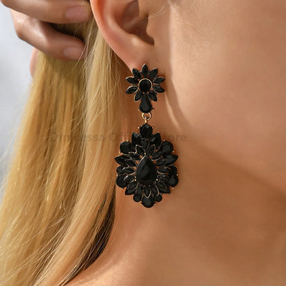 Teardrop Vintage Chandelier Crystal Earrings - Fanci Goddess