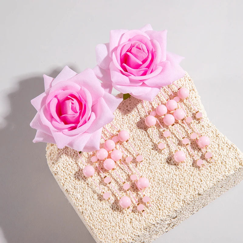 Fanci Multicolor Rose Flower Earrings