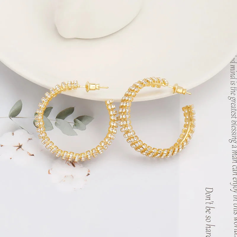 Uilz Circle Shape Zirconia Earrings - Fanci Goddess