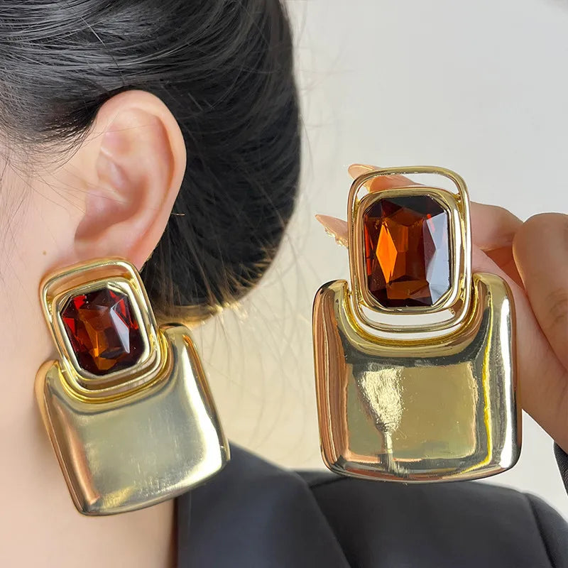 Vintage Stainless Steal Geometric Earrings