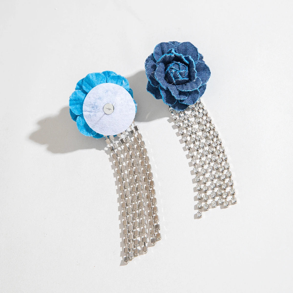 Tocona Pretty Big Rose Flowers Drop Earrings