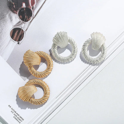 Round shell Clip on Earrings - Fanci Goddess