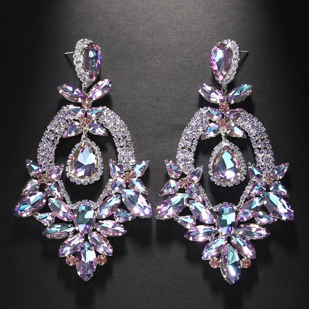 Elegant Purple OMG Earrings