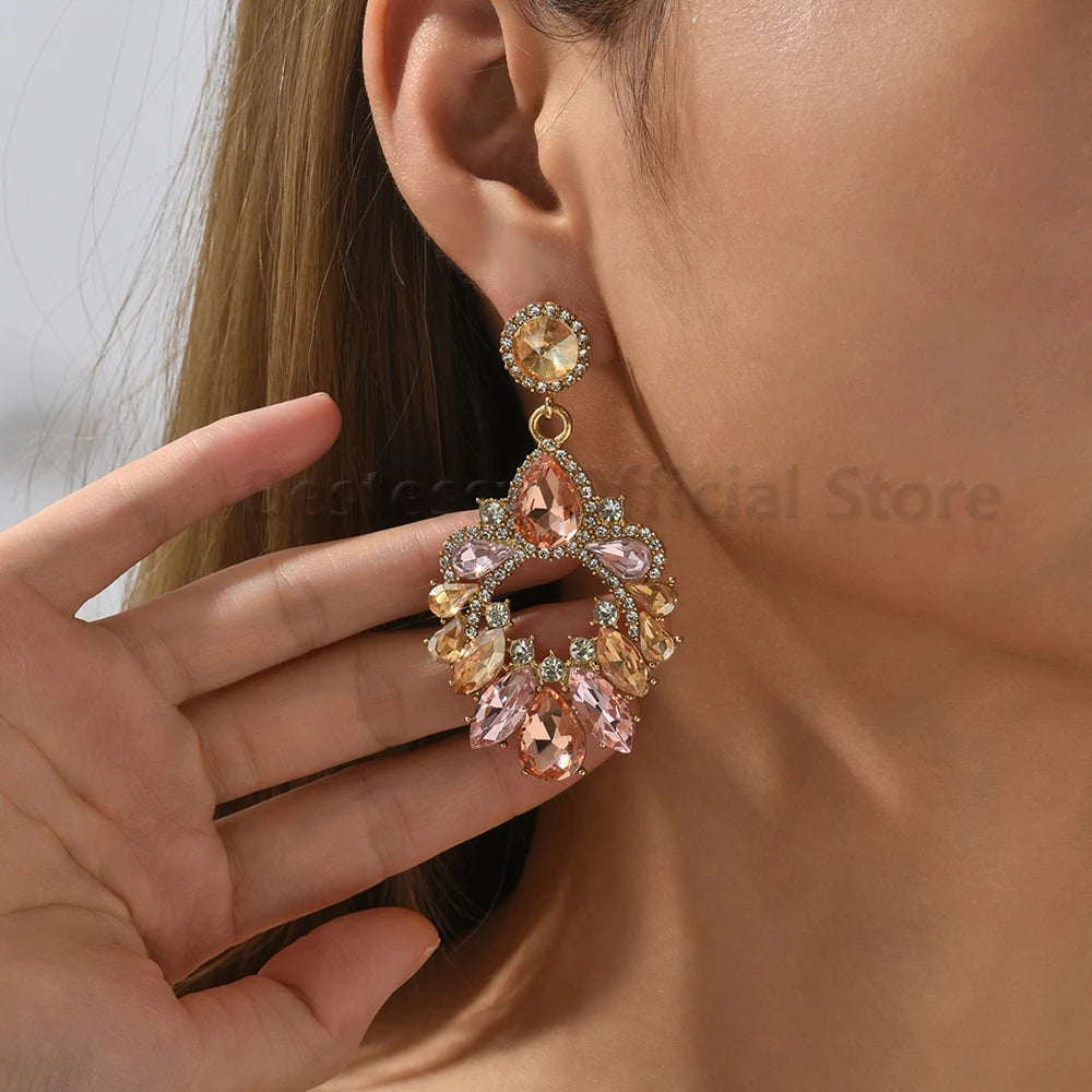 Statement Rhinestone Earrings