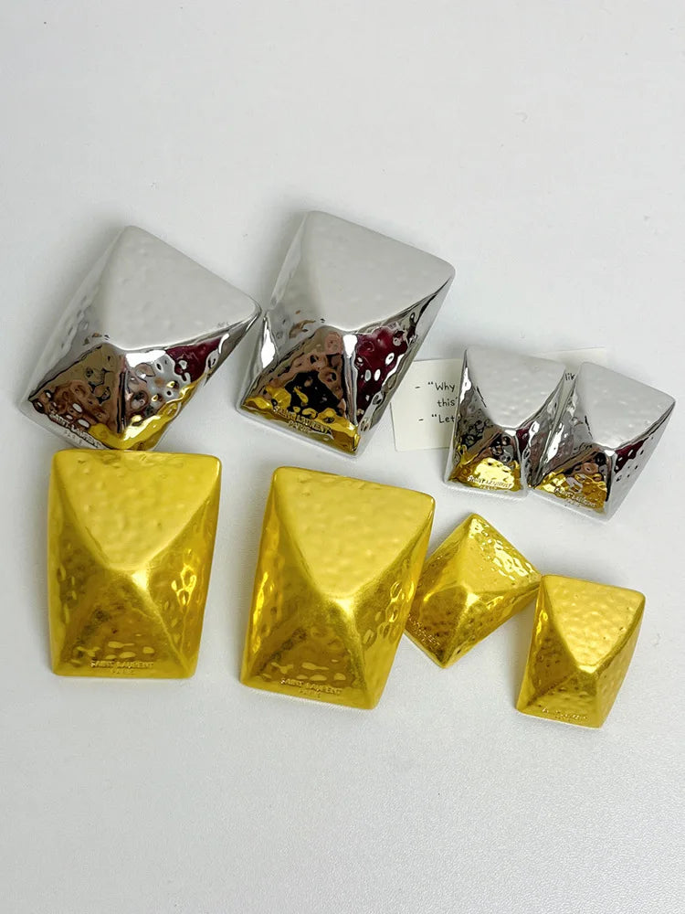 Stainless Steal Geometric Square Hollow Retro Earrings - Fanci Goddess