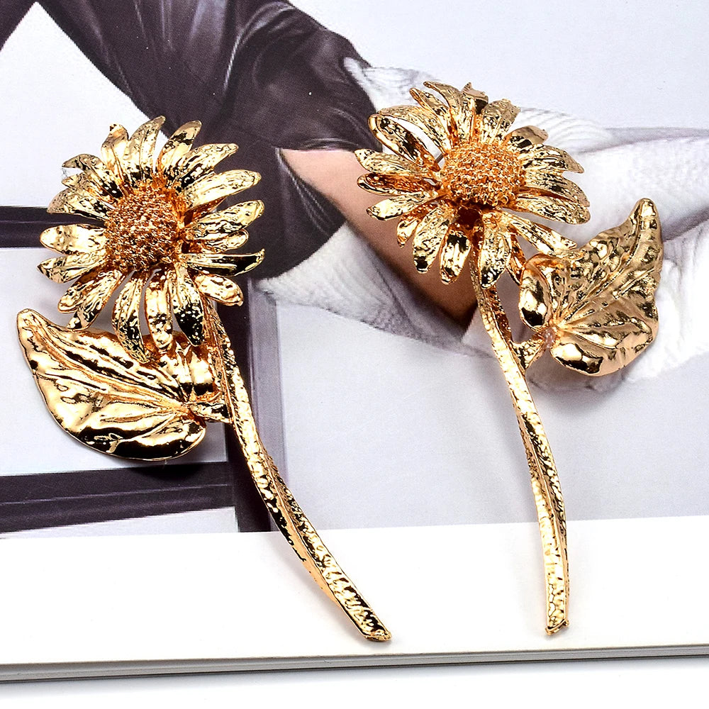 Plant Flower Drop Earrings