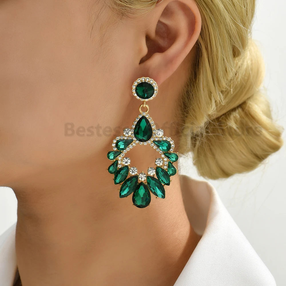 Statement Rhinestone Earrings - Fanci Goddess