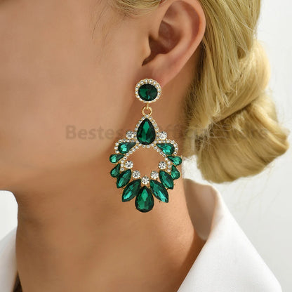 Statement Rhinestone Earrings - Fanci Goddess