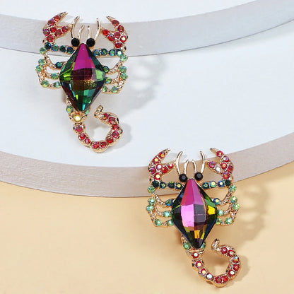 Multicolor Animal Scorpion Geometric Glass Stud Earring - Fanci Goddess
