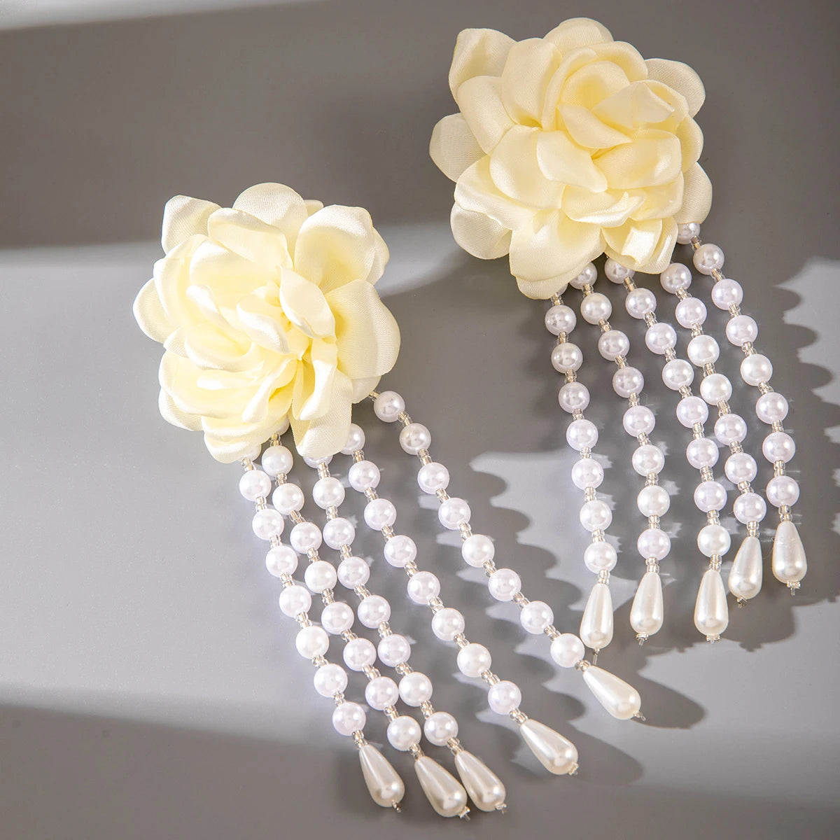 Tocona Pretty Big Rose Flowers Drop Earrings - Fanci Goddess