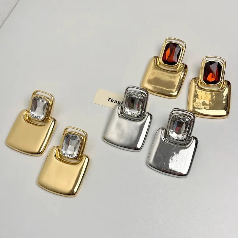 Vintage Stainless Steal Geometric Earrings - Fanci Goddess