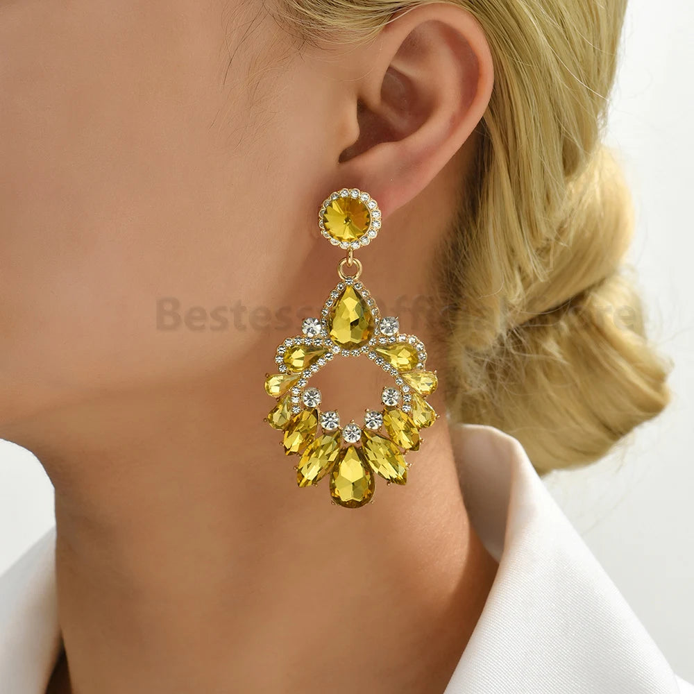 Statement Rhinestone Earrings