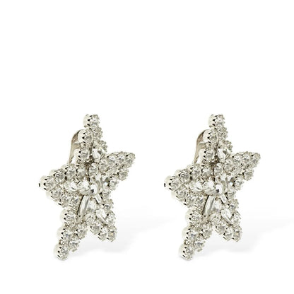 Rhinestone Star Clip on Cuff Earrings - Fanci Goddess