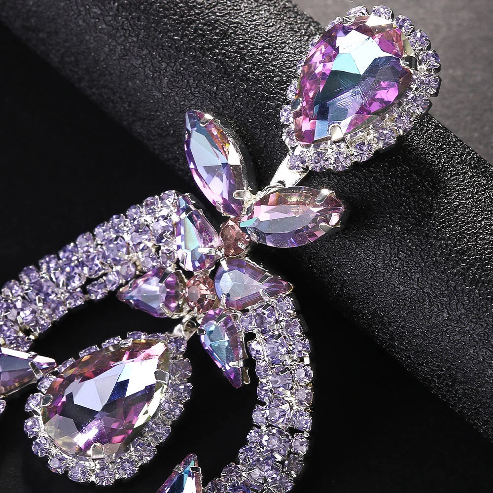 Elegant Purple OMG Earrings