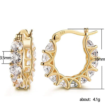 Uilz Circle Shape Zirconia Earrings - Fanci Goddess