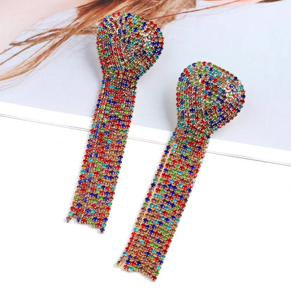 Charm Heart Shiny Rhinestone Earrings - Fanci Goddess