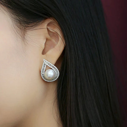 Gorgeous Pear Shape pearl Stud Earrings - Fanci Goddess