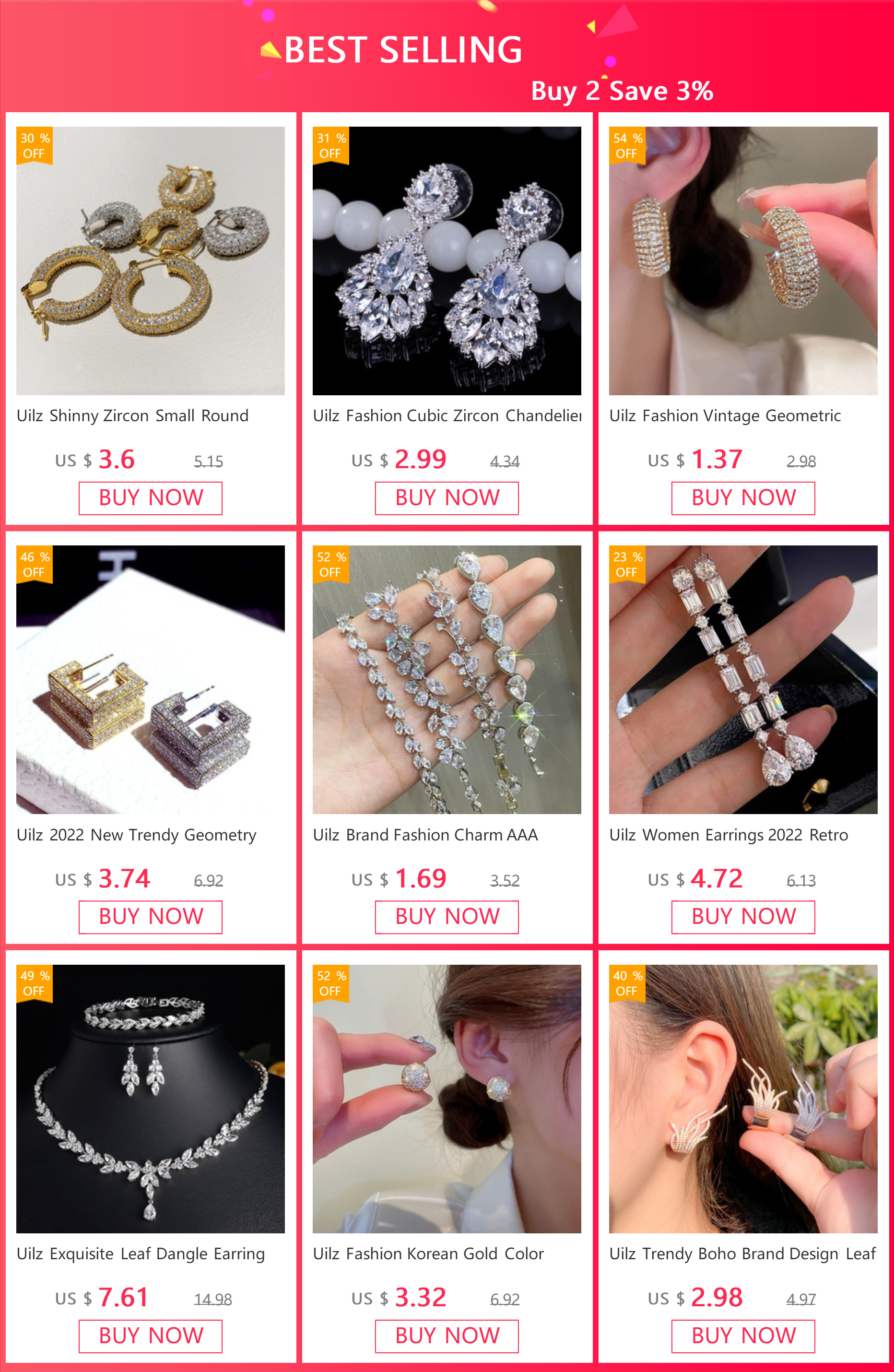 Uilz Circle Shape Zirconia Earrings - Fanci Goddess