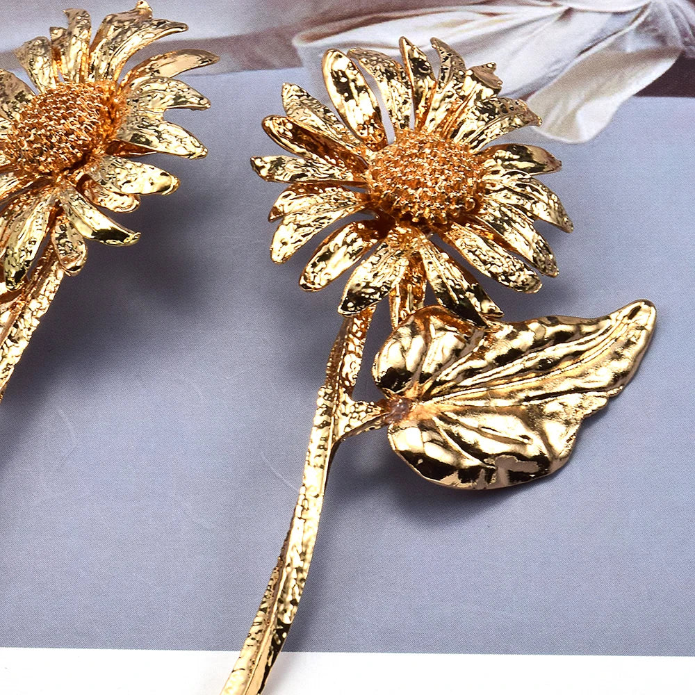 Plant Flower Drop Earrings