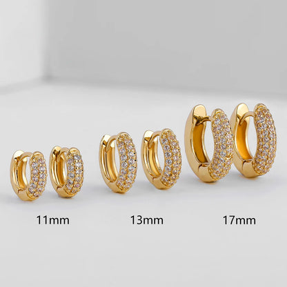 Stainless steel Gold Plated CZ Zircon Earrings - Fanci Goddess