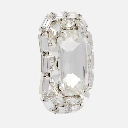 Clip on Elegant Imitation Gemstone Crystal Square Ear Stud Earrings - Fanci Goddess